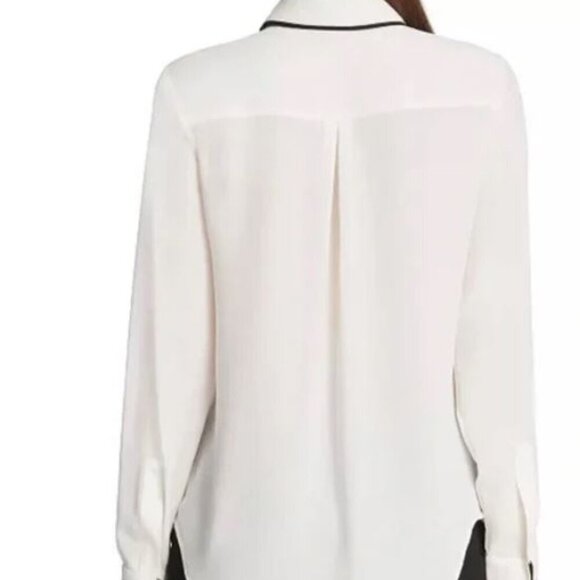 DKNY White Button Long Sleeve Top - Picture 2 of 8
